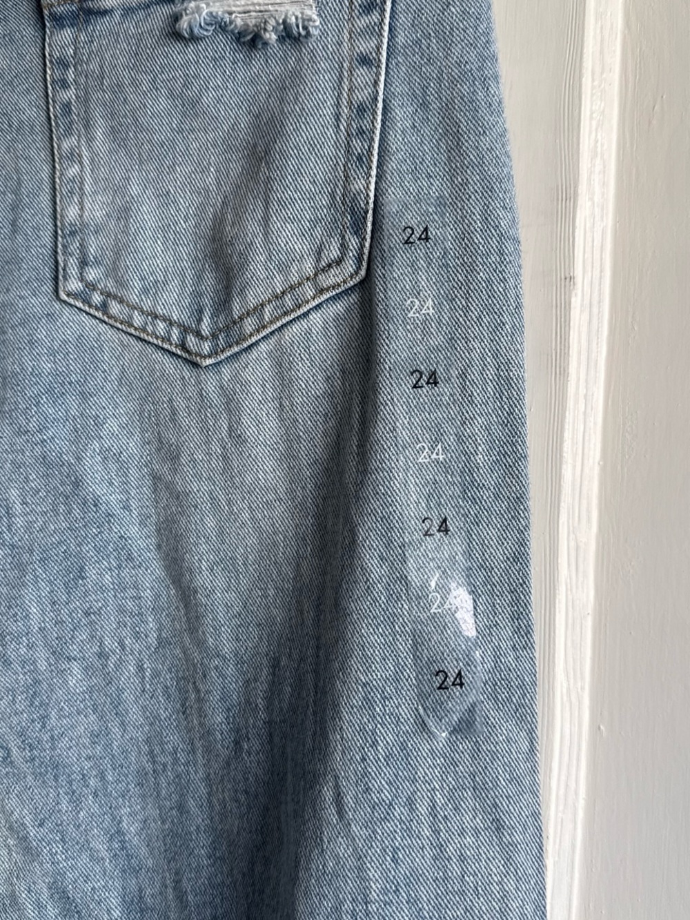 PacSun Light Blue Ripped Wide-Leg Jeans - Picture 5 of 8